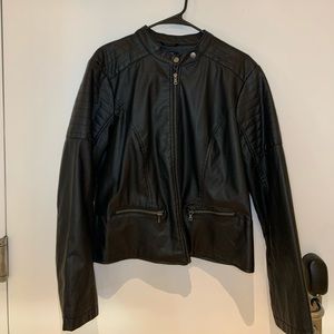 Miss Lili Faux Leather Moto Jacket Size XL